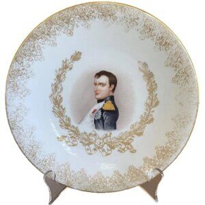 Antique Napoleon Portrait Porcelain Plate